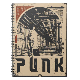 PUNK Urban Rebel Figure Poster | Retro Propaganda Notebook