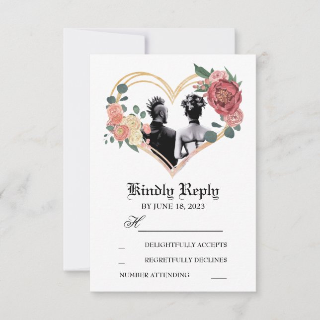 Punk Wedding RSVP Card (Front)