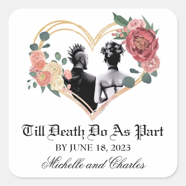 Punk Wedding Square Sticker (Front)
