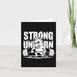 Punk Weightlifting Bodybuilding Unicorn Card