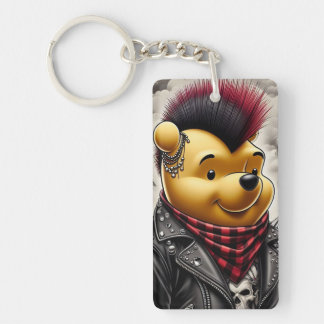 Punk Winnie the Pooh 1 Keychain