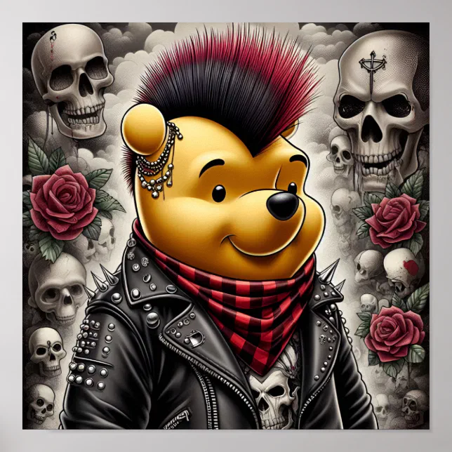 Punk Winnie the Pooh 1 Poster | Zazzle