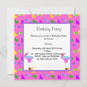 punked confetti BIRTHDAY PARTY INVITATION