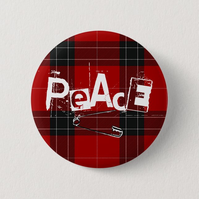 Punked-up Peace Button (Front)