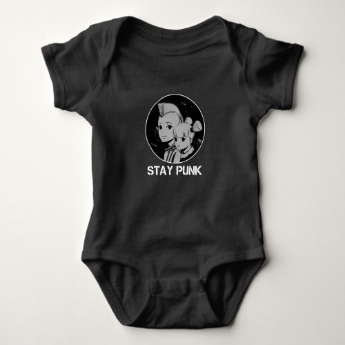 Punker Outfit Stay Punk Retro Icon Baby Bodysuit