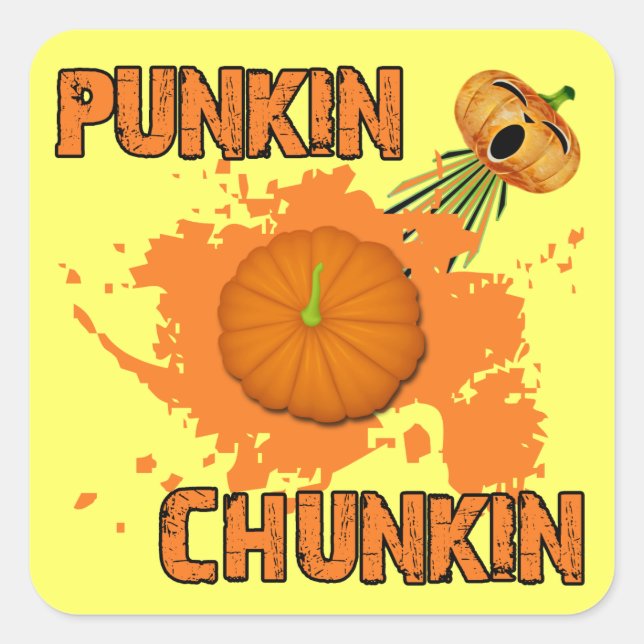 Punkin Chunkin Square Sticker (Front)