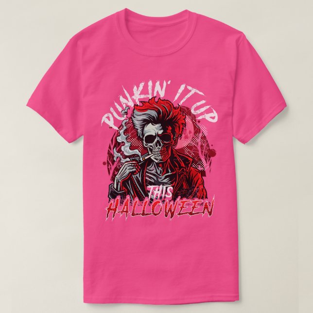 Punkin It Up This Halloween Party Punk Rock Music T-Shirt (Design Front)