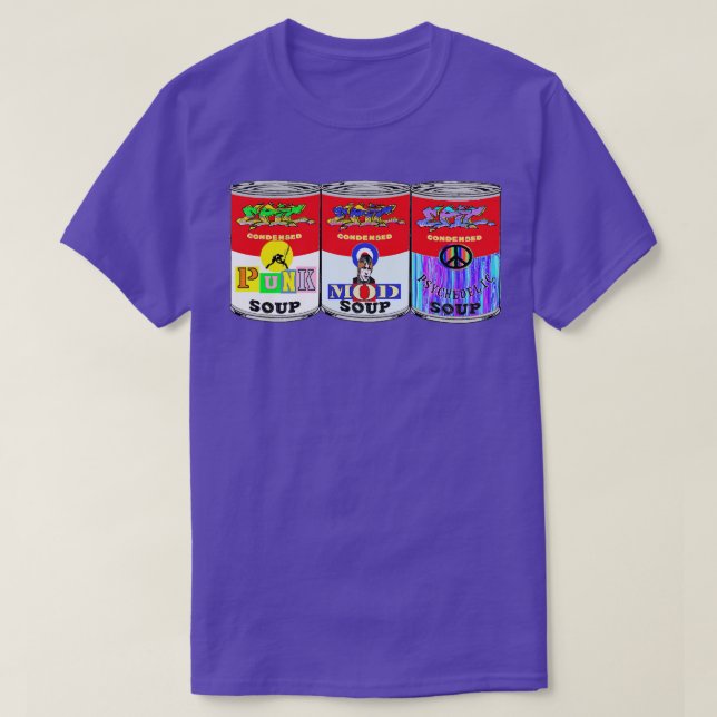 punkmodpsychodelic Art Soup T-Shirt (Design Front)