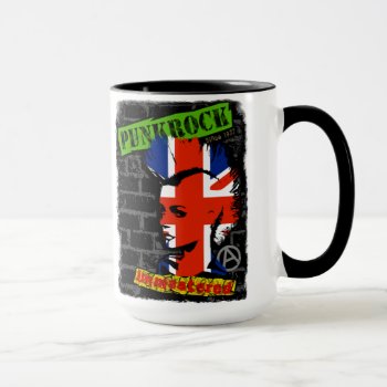 Punkrock Union Jack Mohawk Mug by andersARTshop at Zazzle
