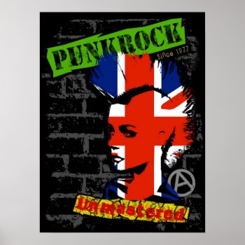 Punkrock - Union Jack Mohawk Poster by andersARTshop at Zazzle
