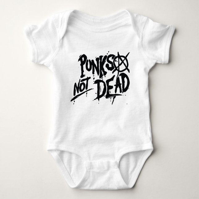 Punks not Dead - Baby Jersey Bodysuit 0-24 m (Front)