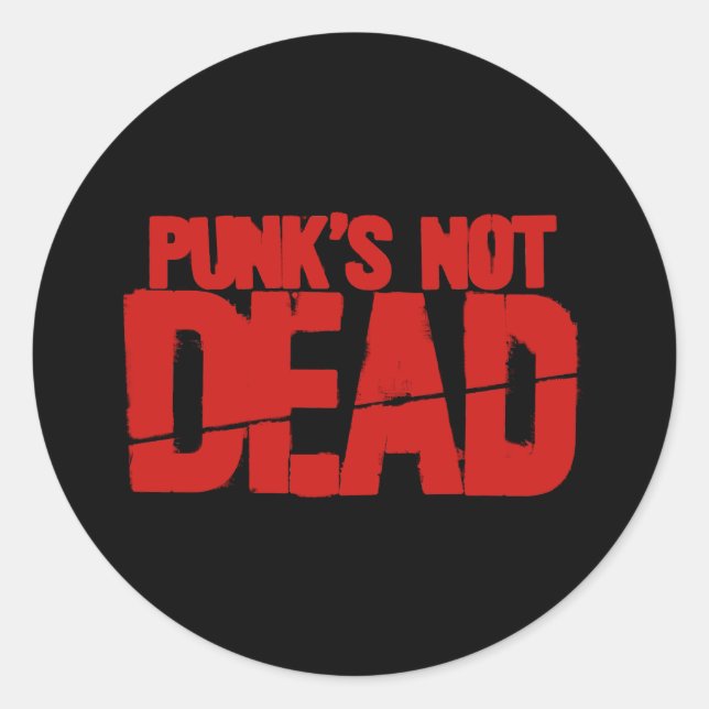 Punks Not Dead Classic Round Sticker (Front)