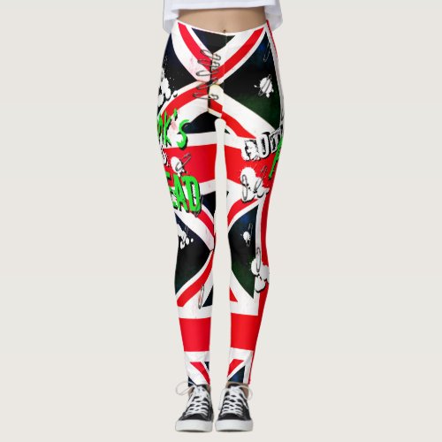 Punks not Dead God Save Punks Grunge Union Jack Leggings