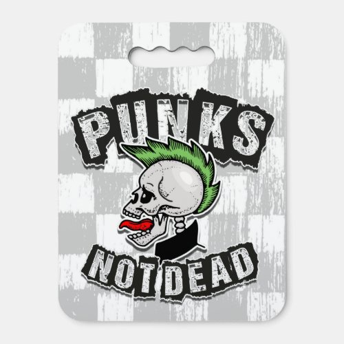 Punks Not Dead Skull Mohawk Punk Rock Rocker Seat Cushion