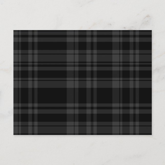 Punky Black Plaid Postcard (Front)