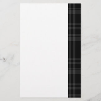 Punky Black Plaid Stationery
