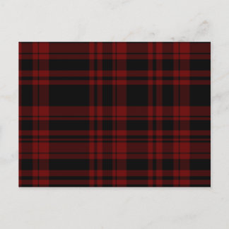 Punky Blood Red Plaid Postcard