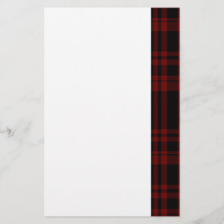 Punky Blood Red Plaid Stationery