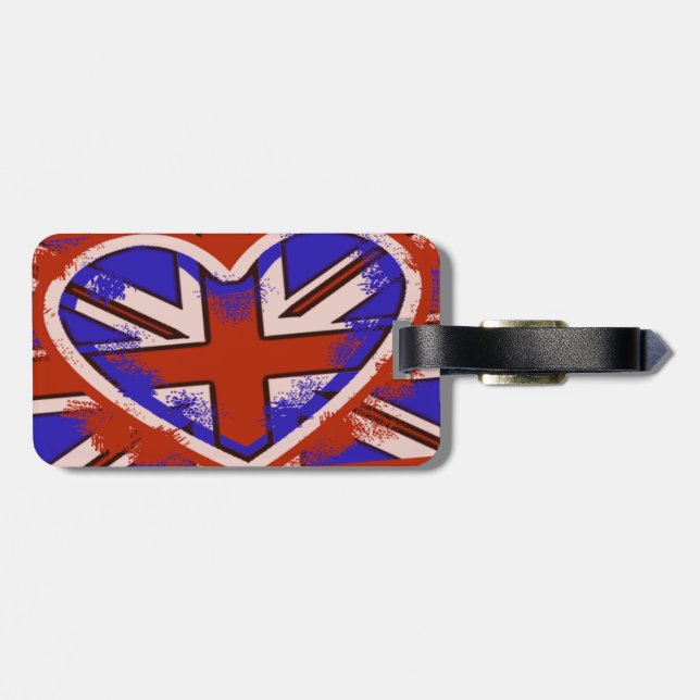 Punky British Style Luggage Tag (Back Horizontal)