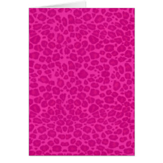 Punky Hot Pink Leopard Print Cards