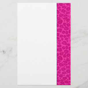 Punky Hot Pink Leopard Print Stationery