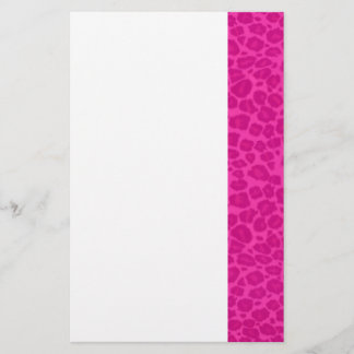 Punky Hot Pink Leopard Print Stationery