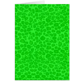 Punky Neon Green Leopard Print Cards