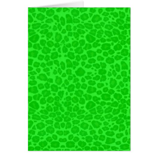 Punky Neon Green Leopard Print Cards (Front)