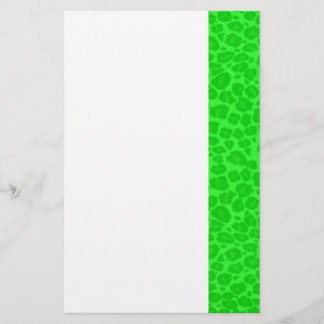Punky Neon Green Leopard Print Stationery