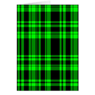 Punky Neon Green Plaid Cards