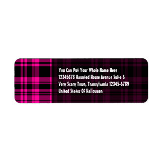 Punky Plaid Hot Pink Label