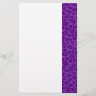 Punky Purple Leopard Print Stationery