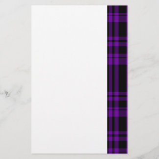 Punky Purple Plaid Stationery