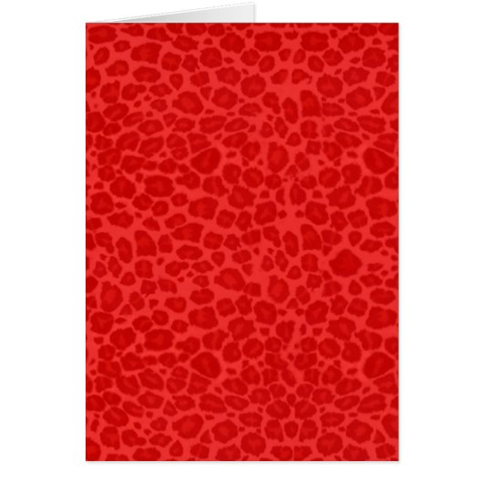 Punky Red Leopard Print Cards (Front)