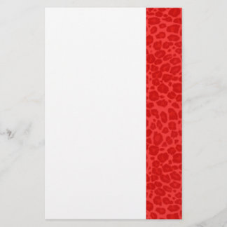 Punky Red Leopard Print Stationery