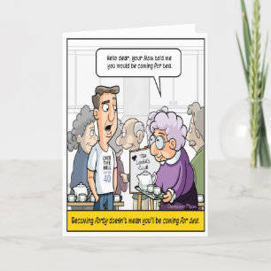 Punny 40th Birthday Card