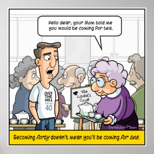 Punny 40th Birthday Poster