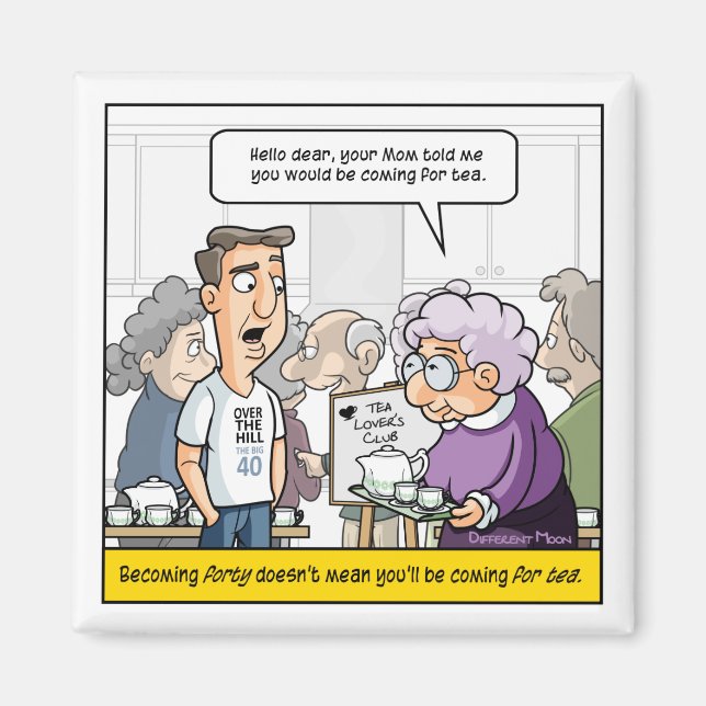 Punny 40th Birthday Refrigerator Magnets (Front)