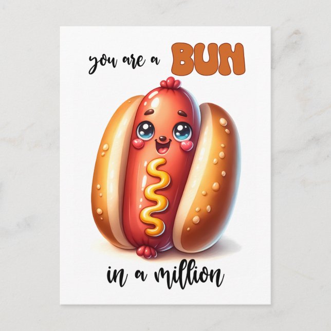 Punny Bun in a Million Valentine Postcard (Front)