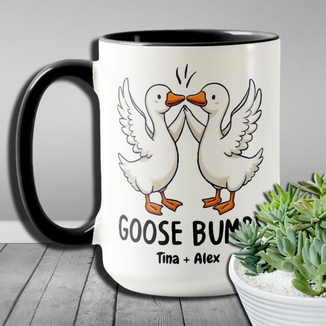 Punny Cute Goose Bumps Funny Animal Pun Lover  Mug (Creator Uploaded)