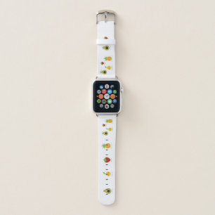 Punny Fruits Avocado Pineapple Strawberry Lemon Apple Watch Band