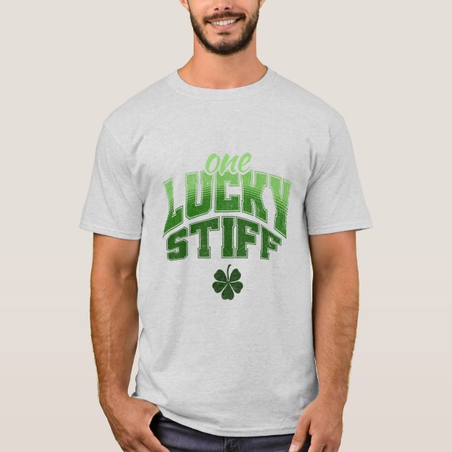 Punny Irish Shamrock St Patricks Day T-Shirt (Front)
