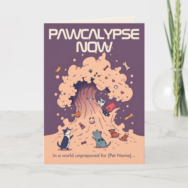 Punny Pet | Pawcalypse Now New Pet Card (Front)
