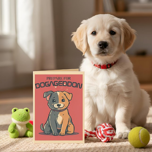 Punny Pet | Prepare for Dogageddon New Dog Card (Lifestyle Shot)
