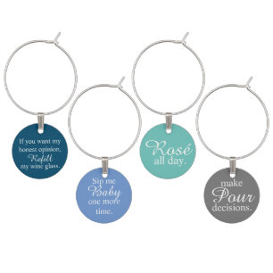 Punny Wine Charms