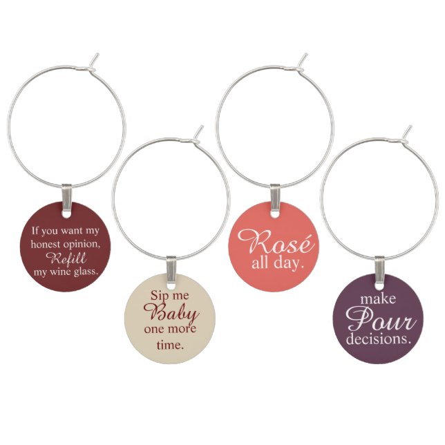 Punny Wine Charms (Staggered)