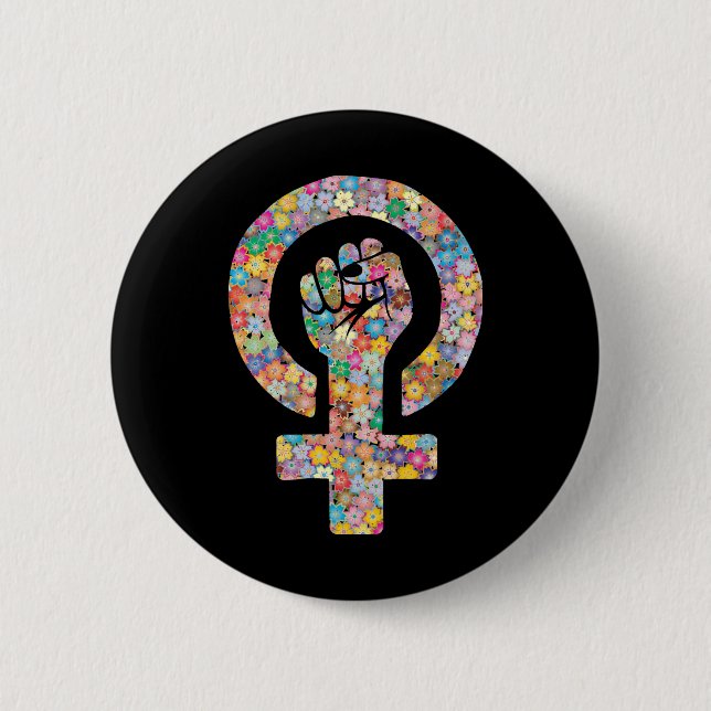 Puño lucha feminista button (Front)