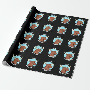 Puns Amoose Me Funny Moose Pun Dark BG Wrapping Paper
