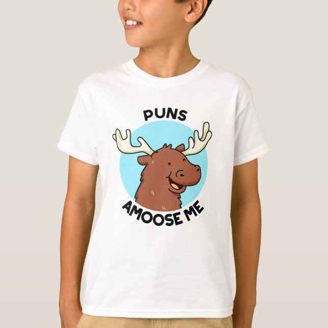 Puns Amoose Me Funny Moose Pun  T-Shirt (Front)