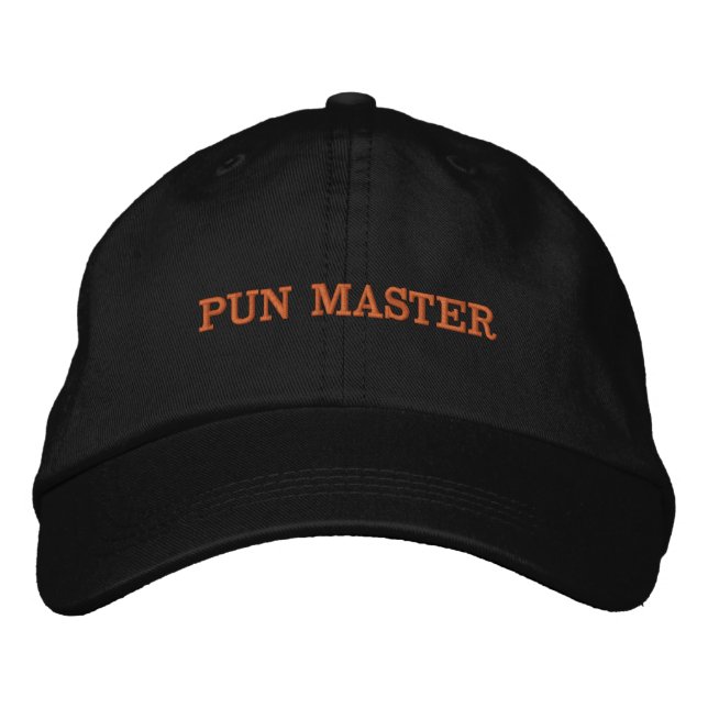 Puns Embroidered Baseball Cap (Front)
